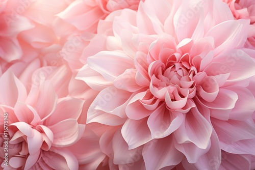 Gentle pink background of peony flowers petals macro photo, closeup view, pink floral background © Slanapotam