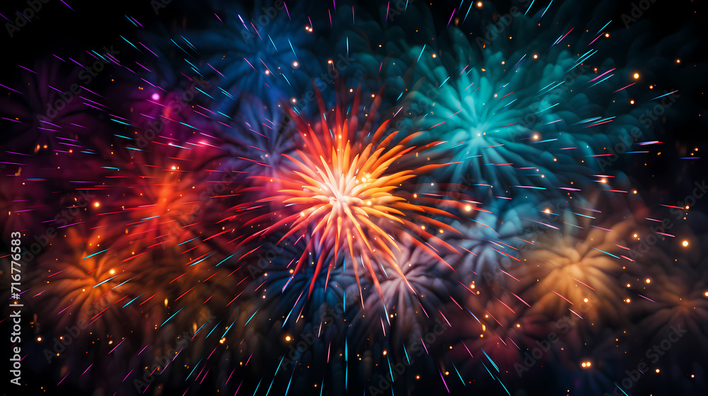Fireworks background for celebration, holiday celebration concept Fireworks background for celebration, holiday celebration concept