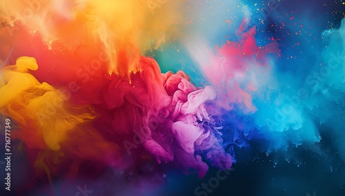Multi-color Background Splatter Isolated