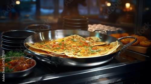 pizza in a pan high definition(hd) photographic creative image