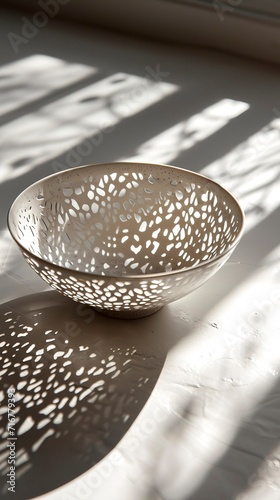 Classic Ornamental Bowl with Delicate Shadow Play