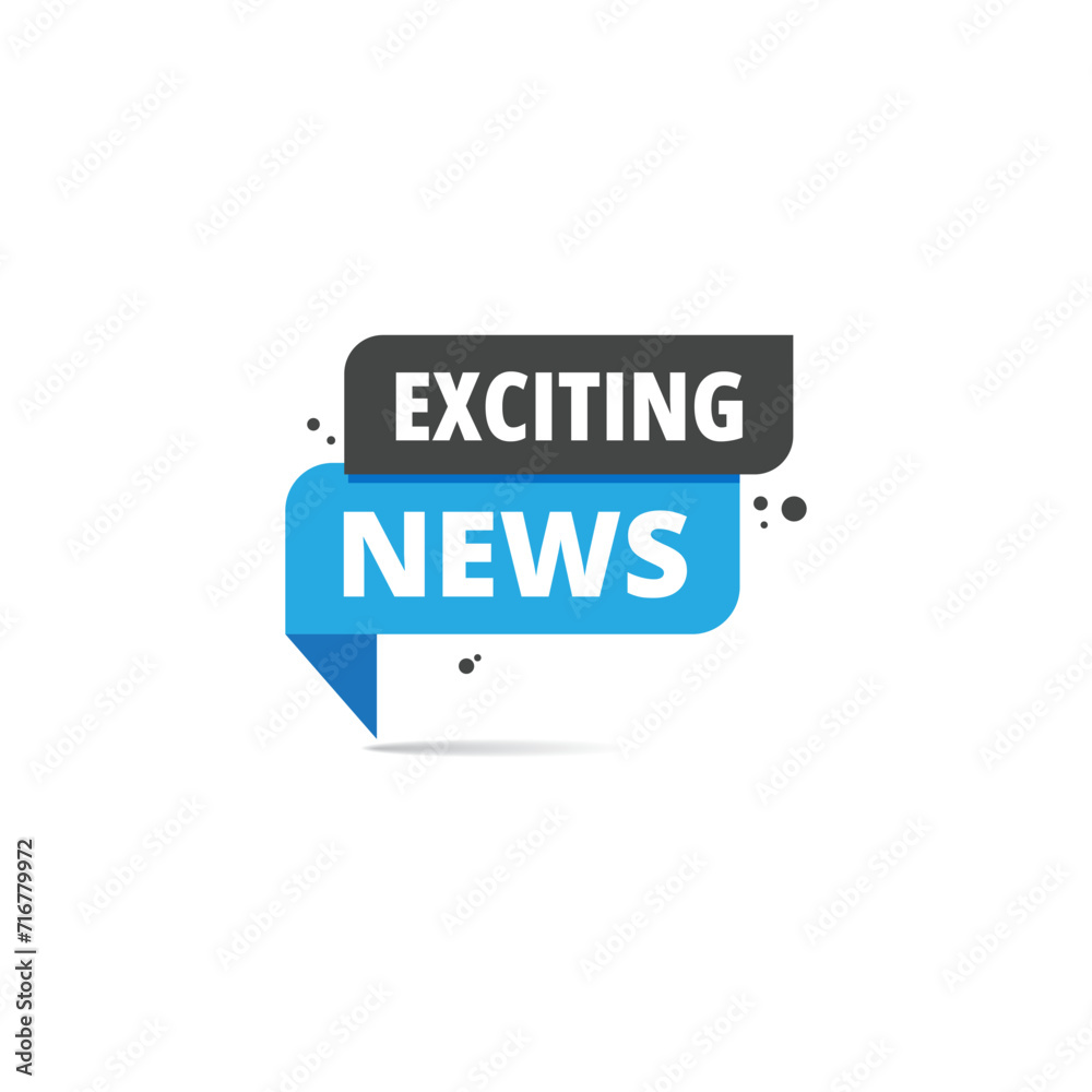 Exciting news vector banner social media template Exciting news vector banner social media template
