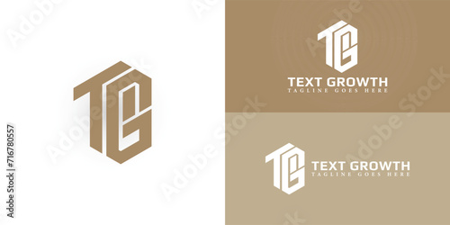 Abstract letter TG or GT hexagon logo design vector illustration template in gold color presented with multiple background colors. The logo is suitable for business and consulting logo design template