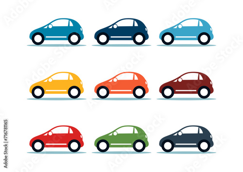 Car icon set isolated on the background. Ready to apply to your design. Vector illustration.