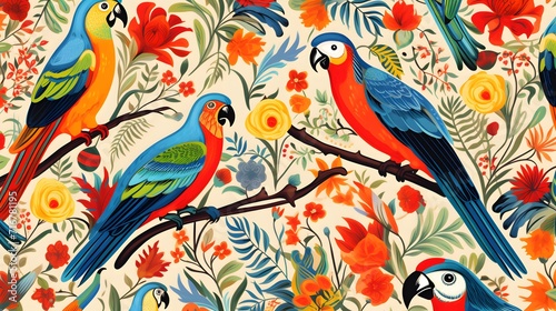 pattern with birds 