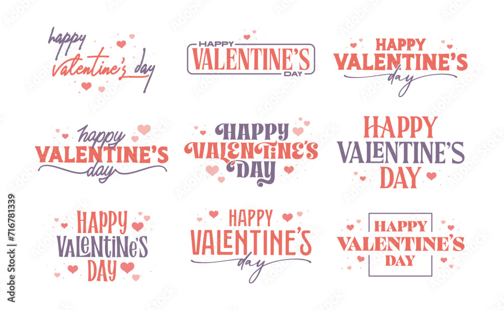 Happy Valentine's Day banner bundle. Happy Valentine's Day banner bundle.