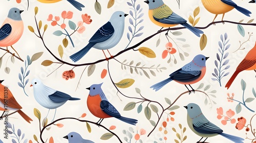 pattern with birds 