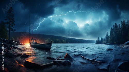 storm over the sea high definition hd  photographic creative image