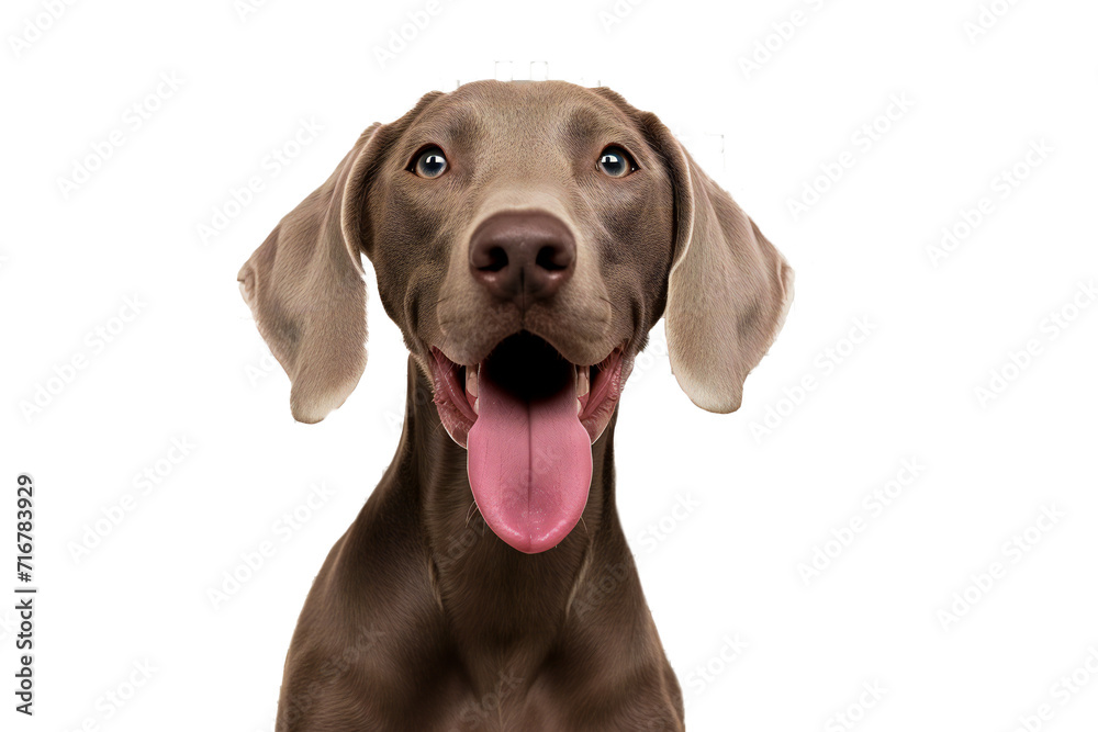Cute playful doggy or pet is playing and looking happy. transparent background