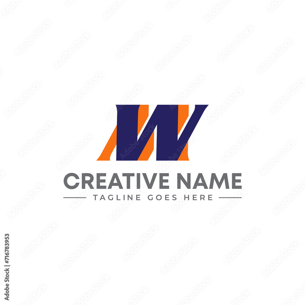 Abstract MW letter mark Logo template, vector file eps, text and color are editable Abstract MW letter mark Logo template, vector file eps, text and color are editable