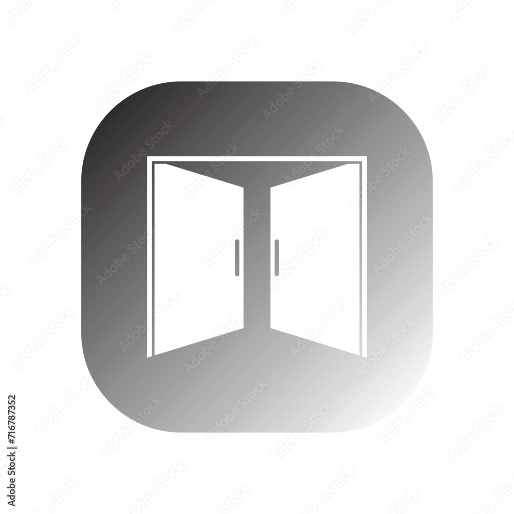 door icon vector door icon vector