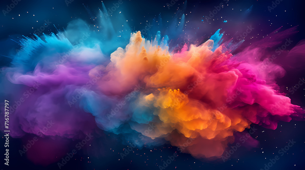 Dust explosion abstract background, Holi background Dust explosion abstract background, Holi background