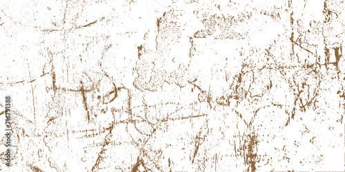 Brown grunge scratch texture. Dust overlay textured. Grain noise particles. Rusted white effect. Design elements.