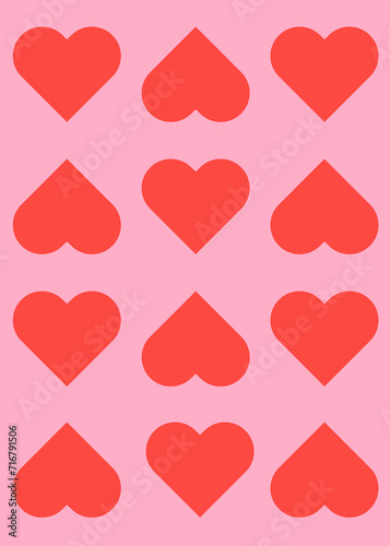 seamless background with hearts  card  valentines day 