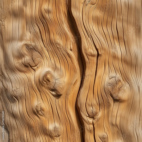 "Seamless High-Resolution Texture of Natural Wood Grain, Organic Patterns of Knotted Pine, Detailed Wooden Surface Close-Up for Background or Wallpaper"