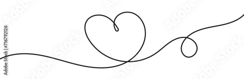 line drawing of heart. Editable stroke. Minimalistic Doodle heart vector illustration
