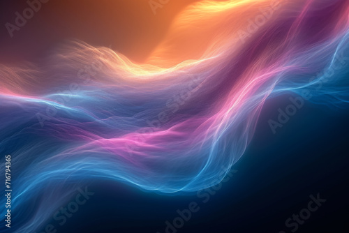 Abstract bright curves. Background for design with selective focus and copy space.