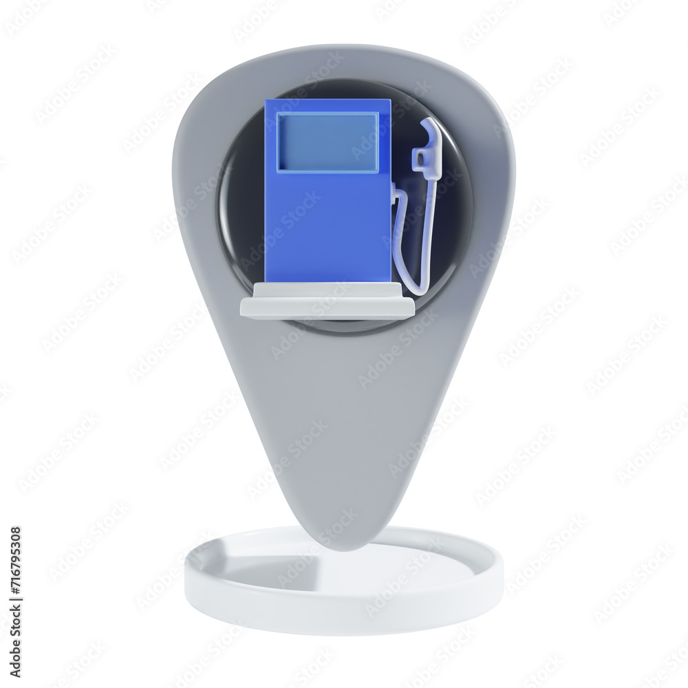 fuel pump location 3d icon fuel pump location 3d icon