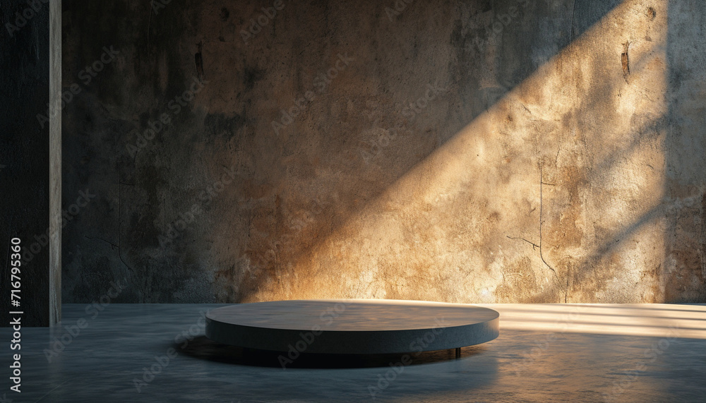 Podium for display product, nature style. Empty podiums mockup background for cosmetic product branding, identity and packaging. Generative AI. Podium for display product, nature style. Empty podiums mockup background for cosmetic product branding, identity and packaging. Generative AI.