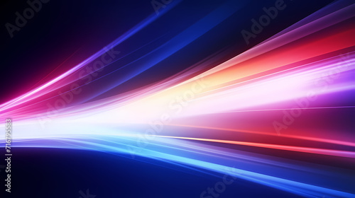 Glowing road speed lines, neon speed abstract background © jiejie