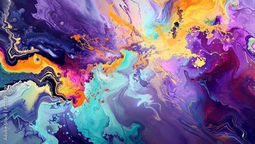 Abstract Colorful Painting in the Sty