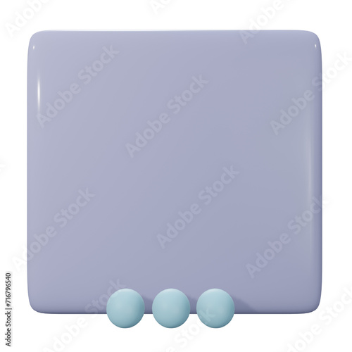 3d minimal chat bubbles