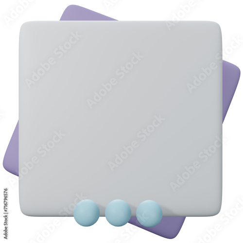 3d minimal chat bubbles