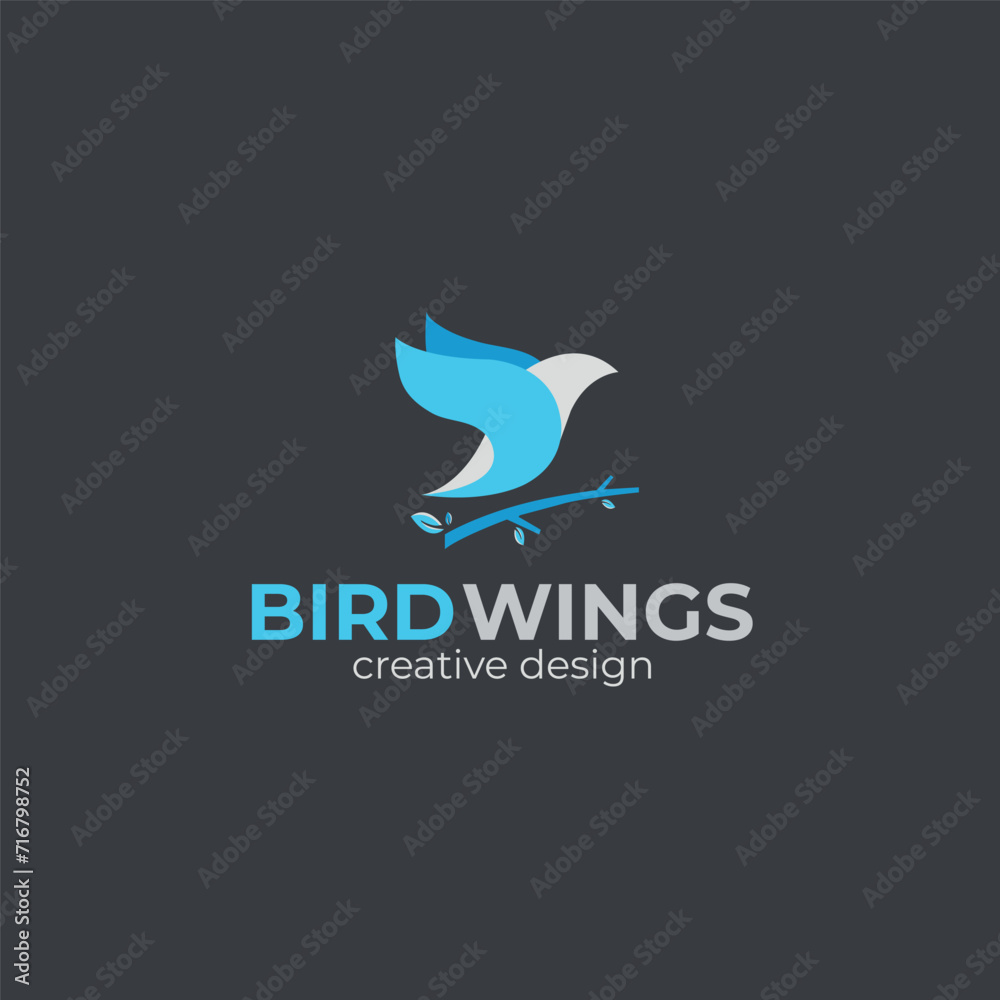 Naklejka premium Free vector bird colorful logo vector