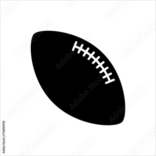 American Football Icon, Elliptical Shape Football Icon