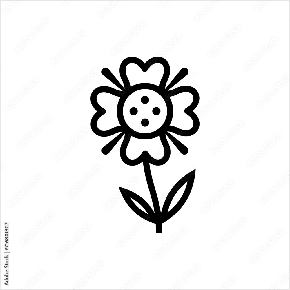 Flower Icon, Abstract Flower Flower Icon, Abstract Flower