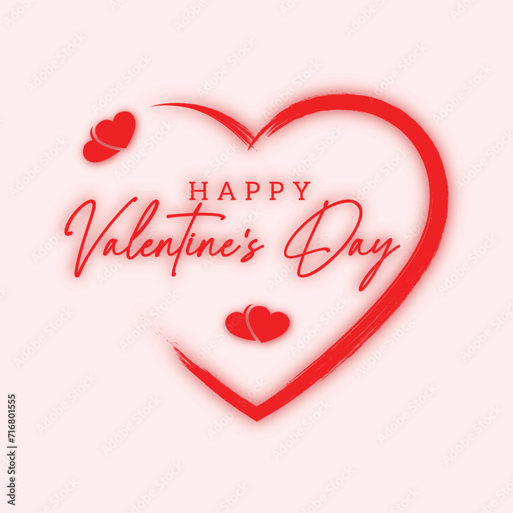 Valentines day background with heart pattern and typography of happy valentines day text . Vector illustration. Wallpaper, flyers, invitation, posters, brochure, banners.