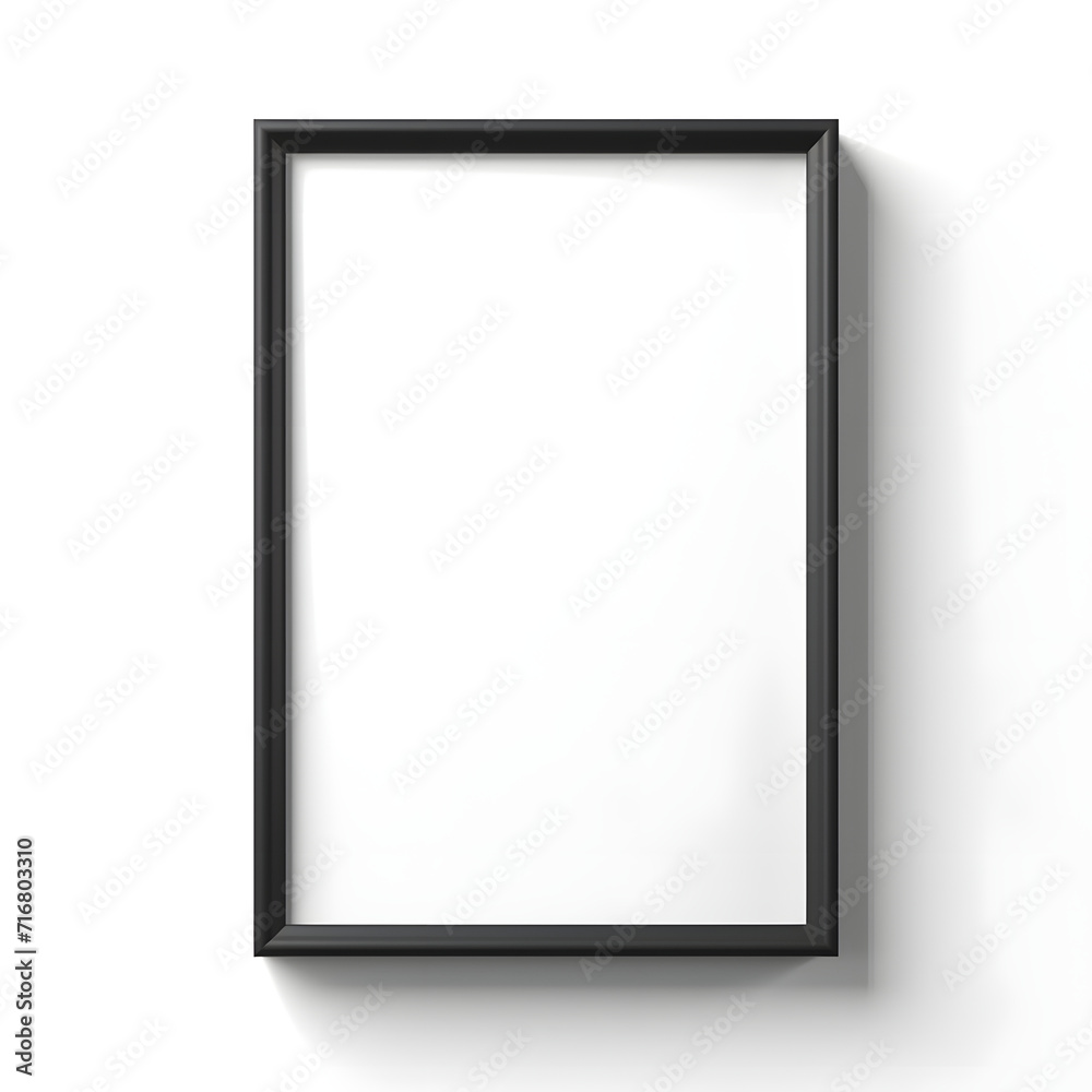  Black wooden square picture frame mockup