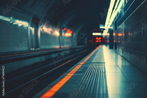 Blurry subway station background