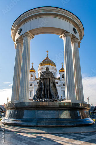 Monument to Alexander II near the Cathedral of Christ the Savior. The authors of the monument are sculptor Alexander Rukavishnikov, architect Igor Voskresensky and artist Sergei Sharov. photo