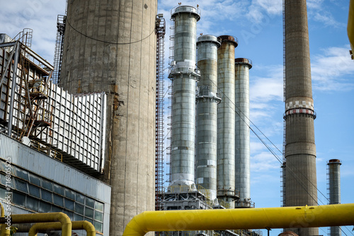 Industrial shot with a thermoelectrical power plant photo