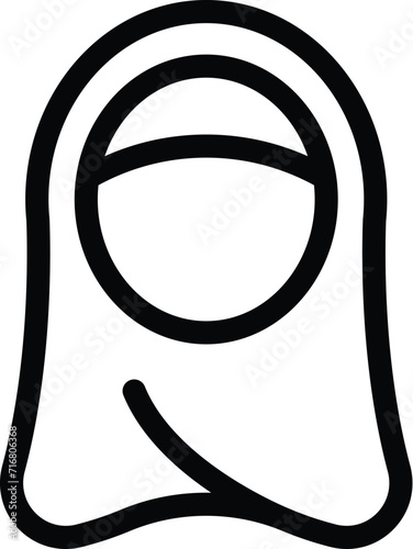 Modern clothes fashion icon outline vector. Arab character. Modern eastern