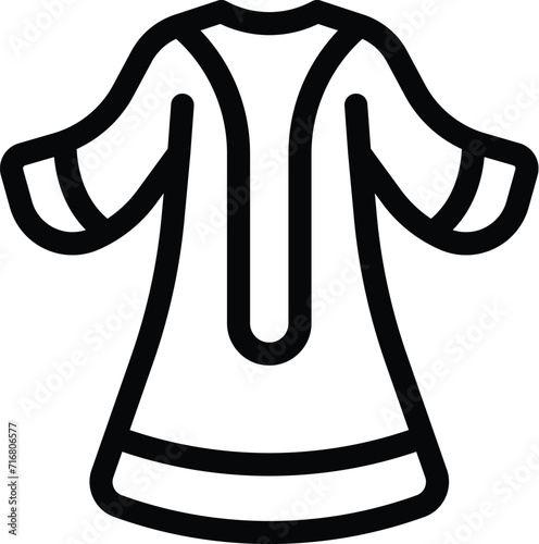 Dress modern everyday icon outline vector. Eastern various. Ladylike slender