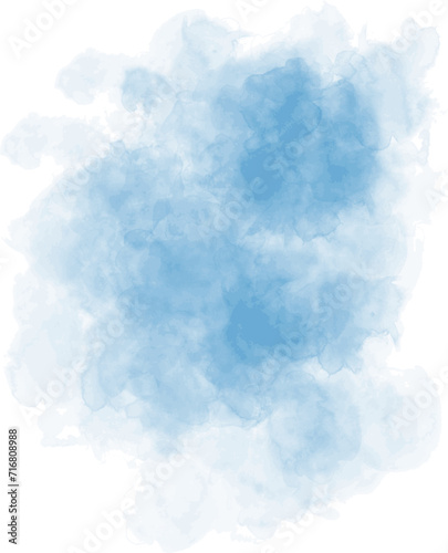 Sophisticated navy blues, cerulean accents watercolor background. Vector Brush splashes 