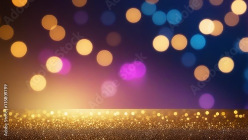 Abstract of christmas and bokeh light with glitter background. generative, ai.