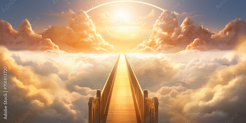 Stairway to heaven in glory gates of paradise meeting god, Stairway ...