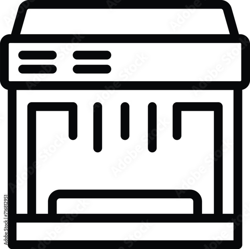 Gear inspection money icon outline vector. Cash detector. Financial gear