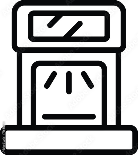 Uv lamp detector icon outline vector. Ultraviolet exchange. Bill business