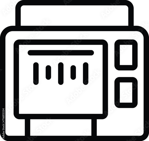 Economic detector icon outline vector. Bank cash. Money lamp uv