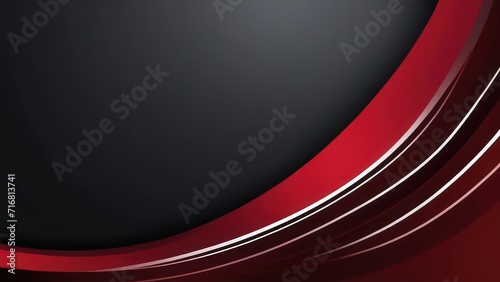 Dark red background with abstract graphic elements for presentation background design. generative, ai.