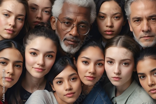 A group of diverse faces photo