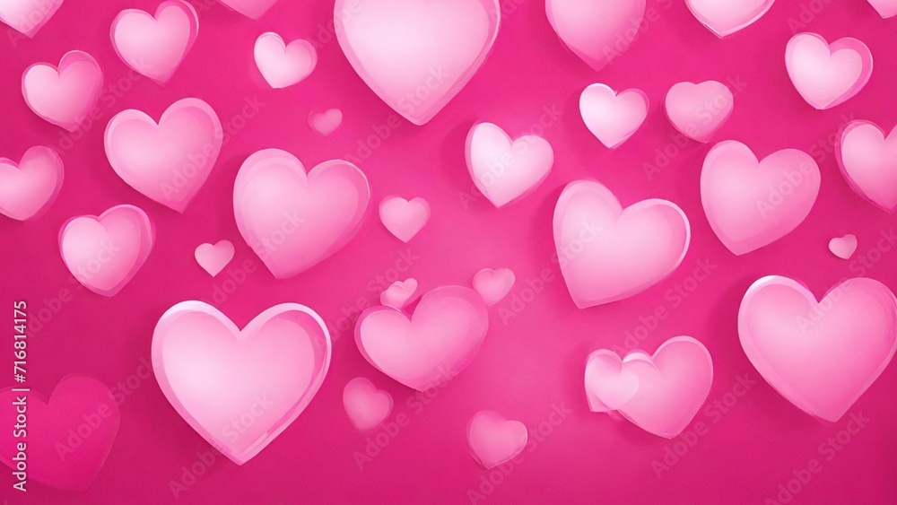 Heartfelt Pink Background with Hearts Heartfelt Pink Background with Hearts
