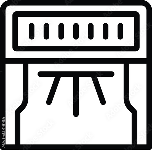 Lamp cash detector icon outline vector. Business money. Cash exchange