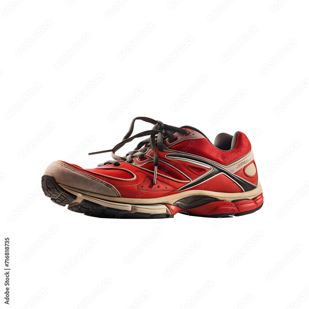 Athletic shoe alone against transparent background