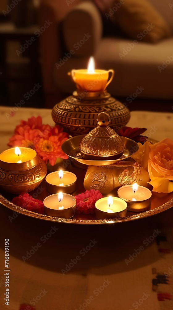 Cozy Evening with Diwali Diyas and a Touch of Elegance Cozy Evening with Diwali Diyas and a Touch of Elegance