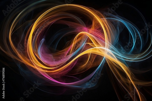 abstract fractal background lighting waves